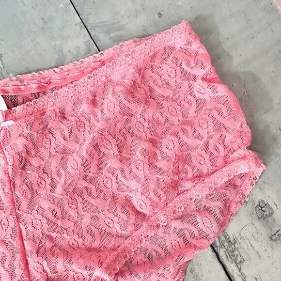 Cacique 18/20 Pink Lace Boyshort Panty | Pink Panties | Floral Lace Panties NWOT - Picture 3 of 8